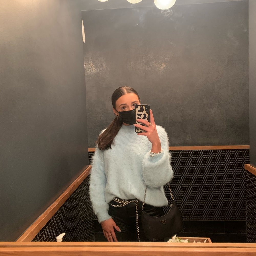 SNDYS Tiffany blue cashmere sweater